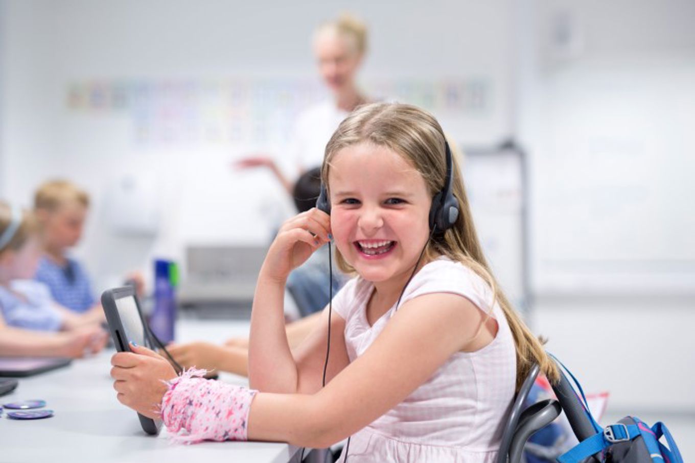 Smilende i klasserommet